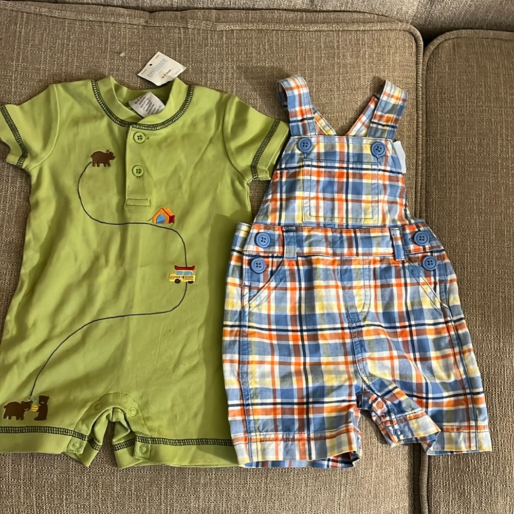 Bundle Boy Shirt and Overall 0to 3 months